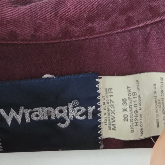 Wrangler Long Sleeve Button Down Shirt Jacket - Picture 3 of 4